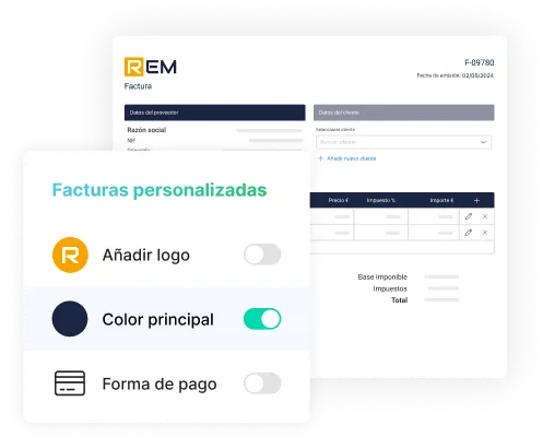 Factura personalizada con identidad de marca