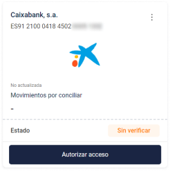 Añadir una cuenta bancaria en FinanEDI