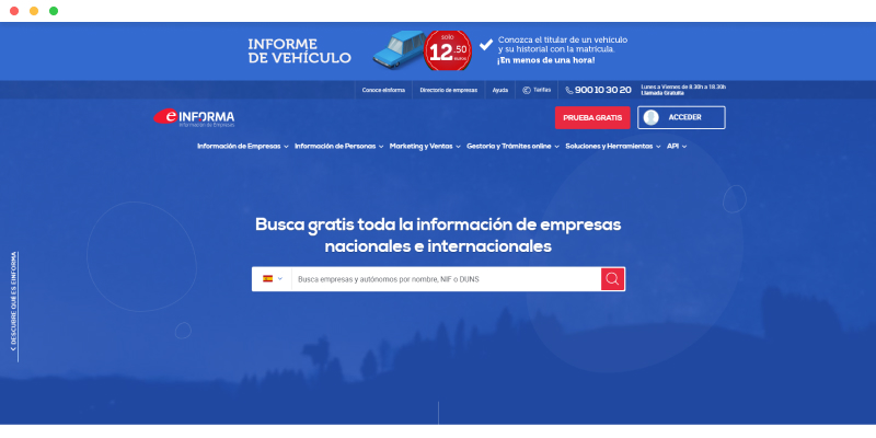 Página web eInforma