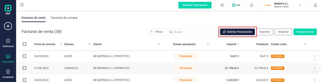 Solicitar financiación - FinanEDI