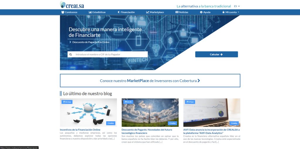 Página web Crealsa