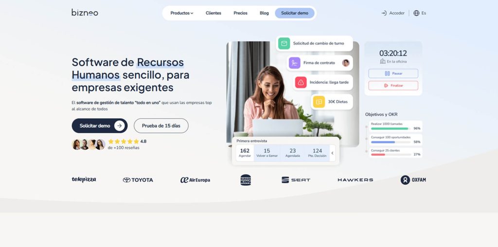Bizeno - Software de control horario