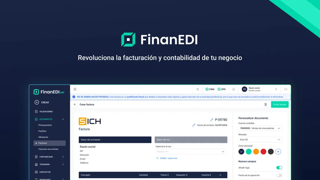 FinanEDI - Mejora la facturación y contabilidad de tu negocio