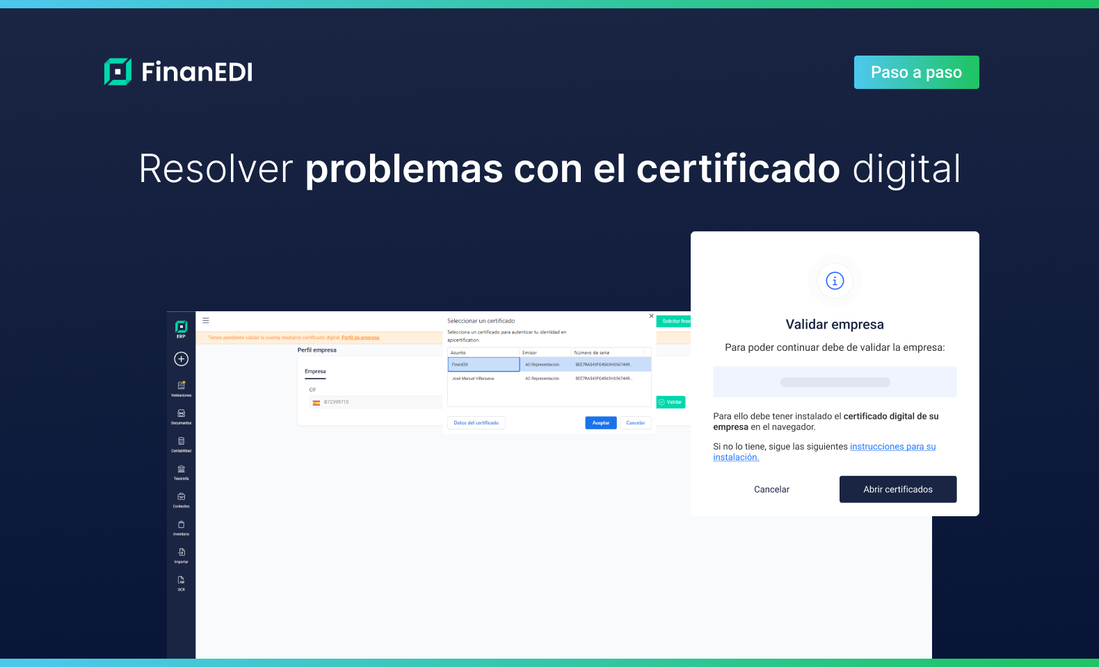 Resolver problemas certificado digital