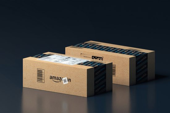 Dos cajas de reparto de la empresa Amazon