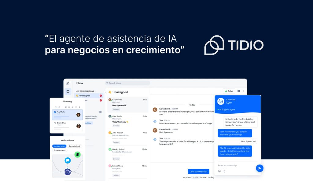 Portada chatbot Tidio