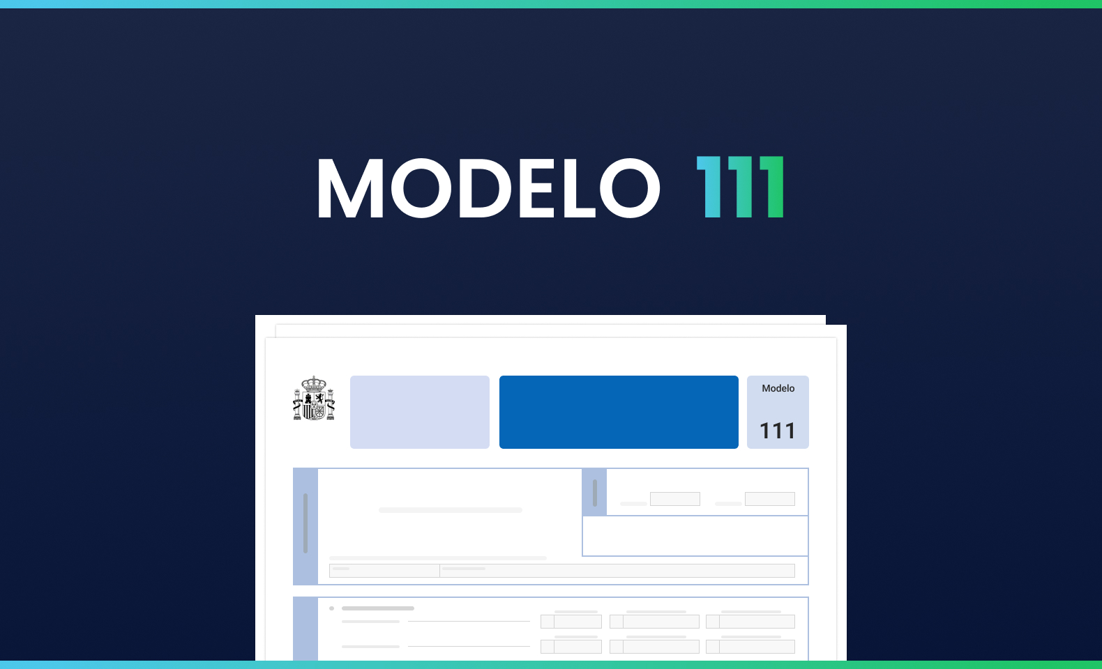 Modelo 111 - IRPF - Modelo tributario