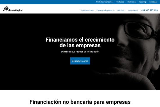 Página web Bravo Capital factoring