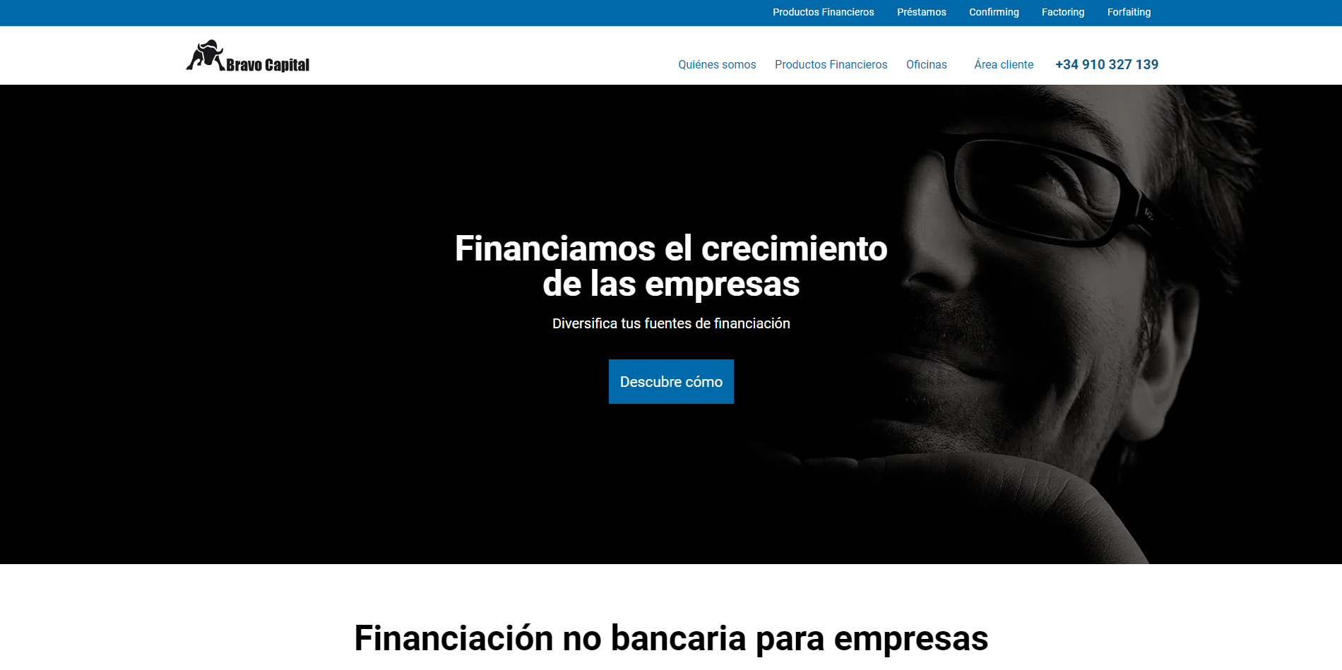 Página web Bravo Capital factoring