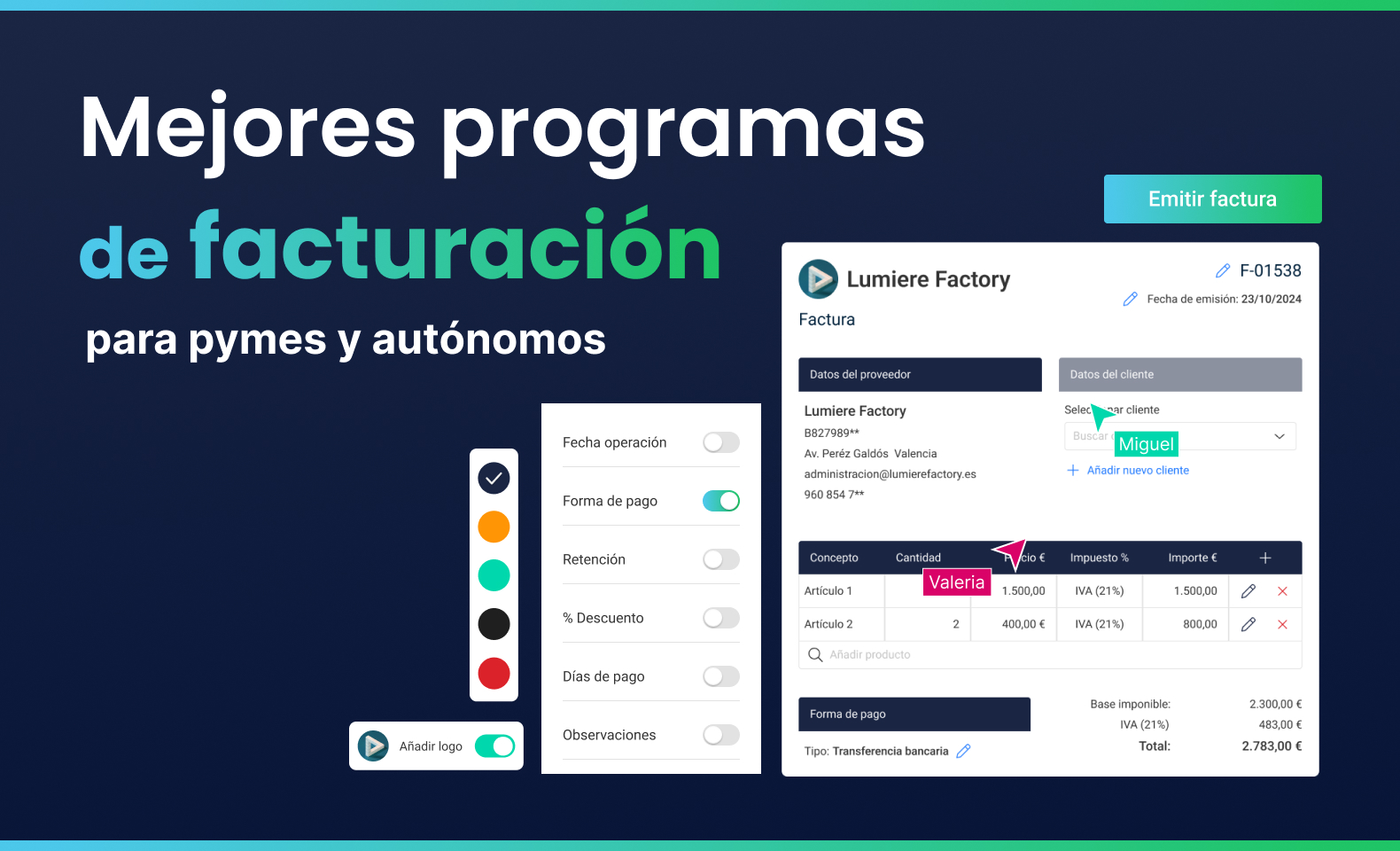 Mejores programas de facturación