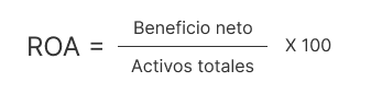 Fórmula para calcular el ROA