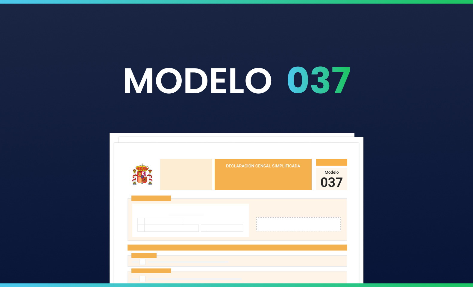 Modelos 037. Censo de empresarios, profesionales y retenedores