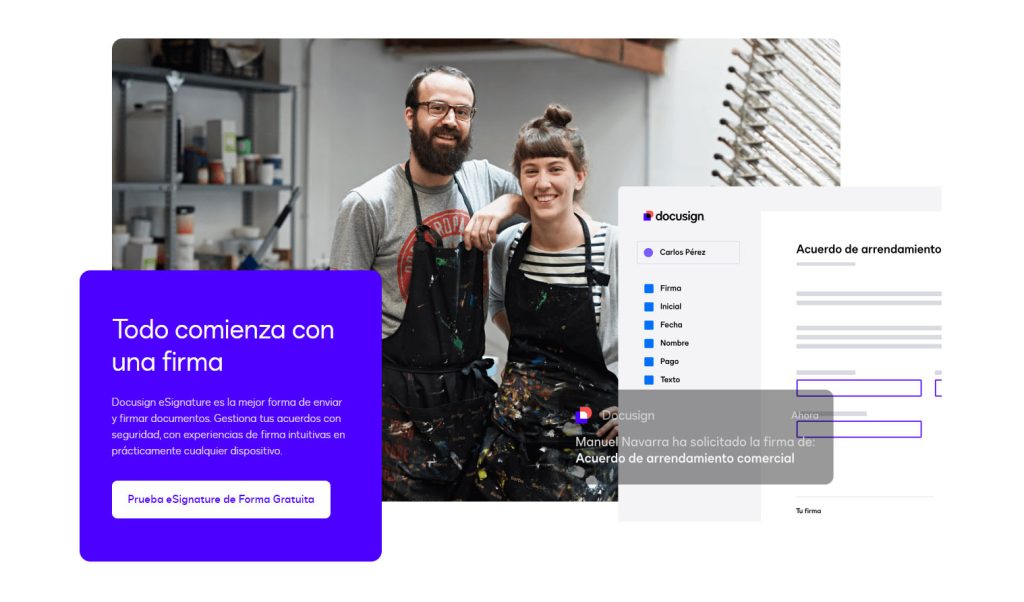 Página web Docusign