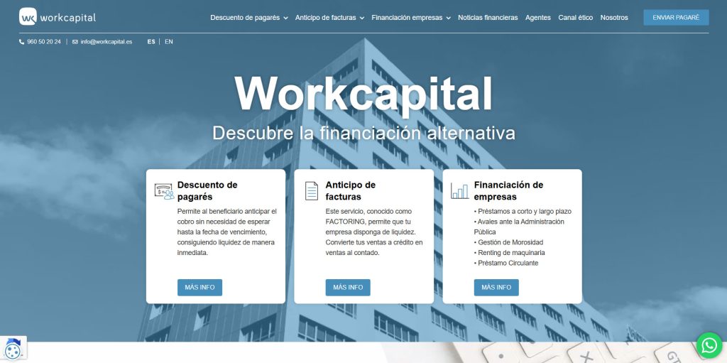 Página web Workcapital